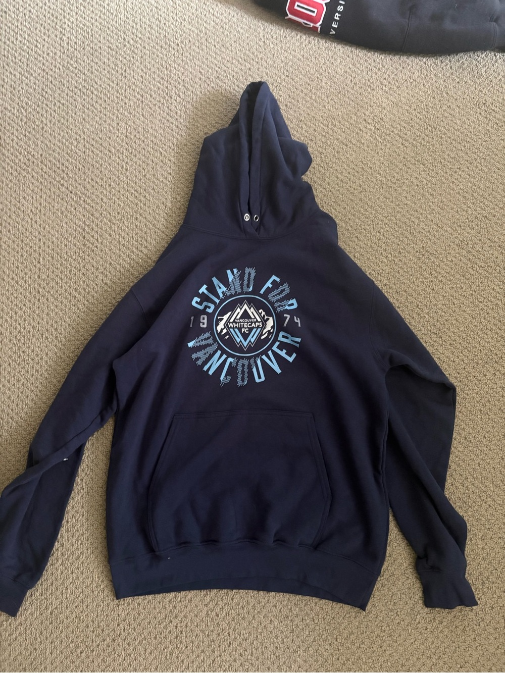 Navy Vancouver Whitecaps Fanatics MLS Licensed Graphic Hoodie - Men